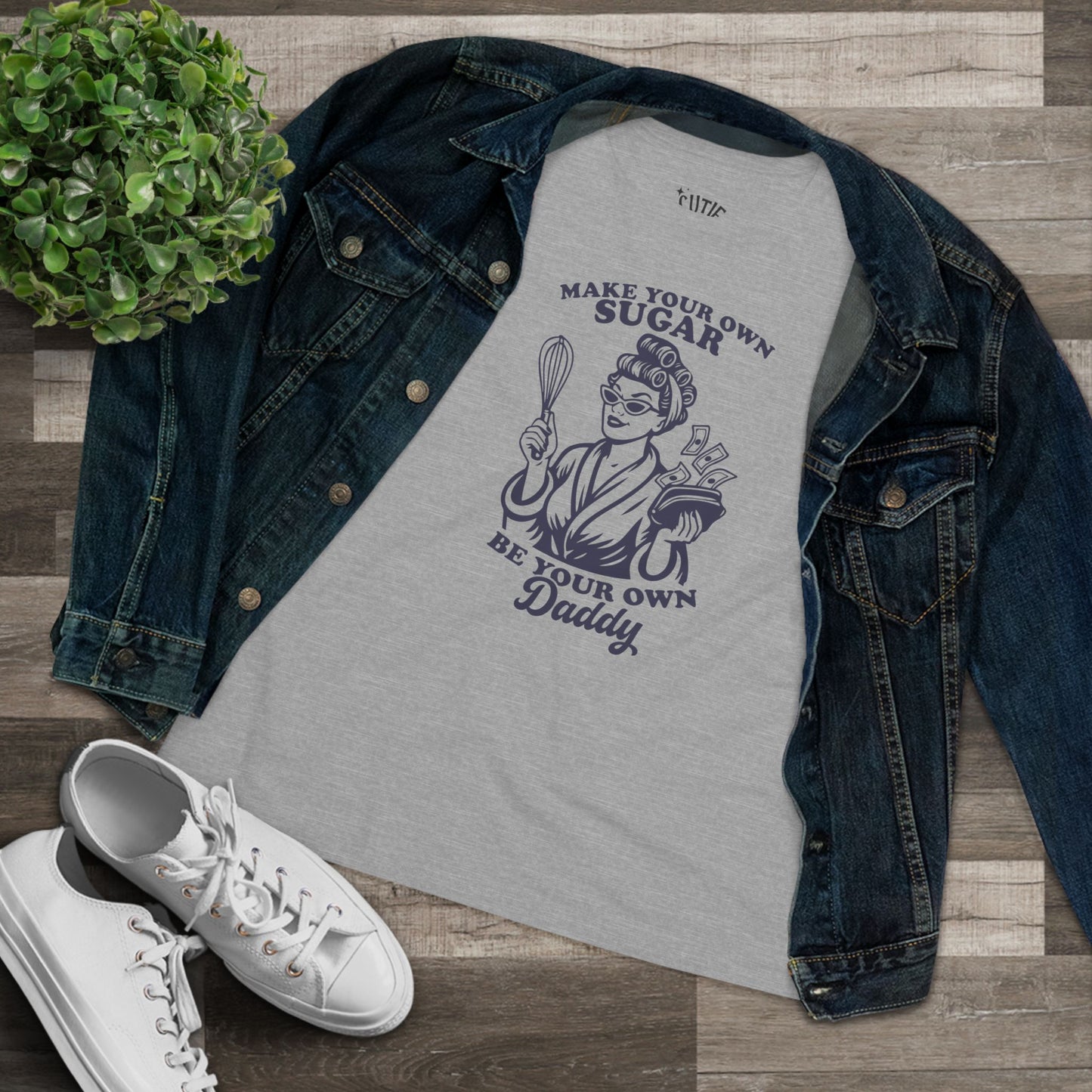 Retro Woman Sugar Daddy Tee - Strong Women Graphic Tee