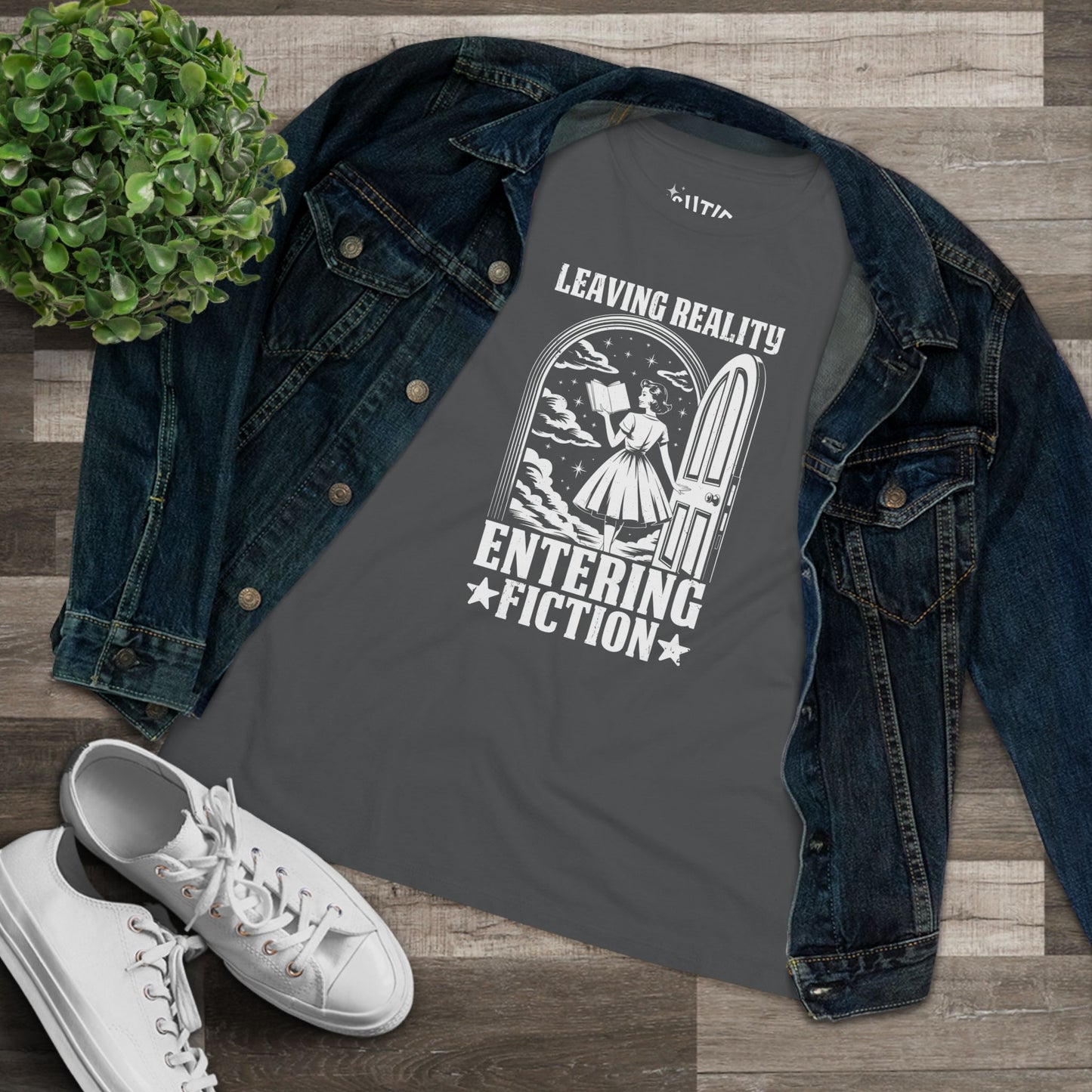 Fictional Escape Cotton Tee, Unisex Graphic T-Shirt, Fantasy Lover's Tee, Gift for Book Lovers, Casual Wear, Literary Apparel