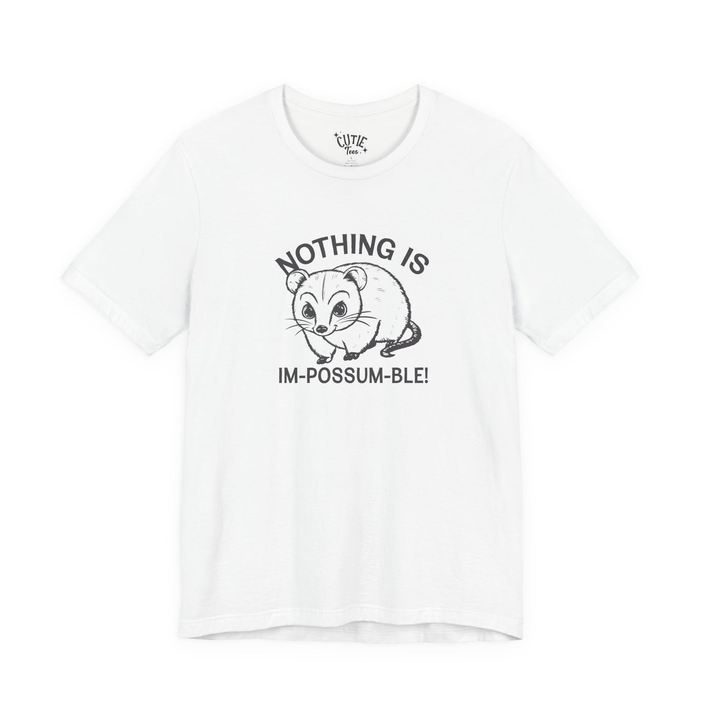 Possum Inspirational Tee - Im-Possum-Ble Unisex Jersey Tee – Cute Animal Humor Shirt for Gifts, Casual Wear, Birthdays, Animal Lovers, Celebrations