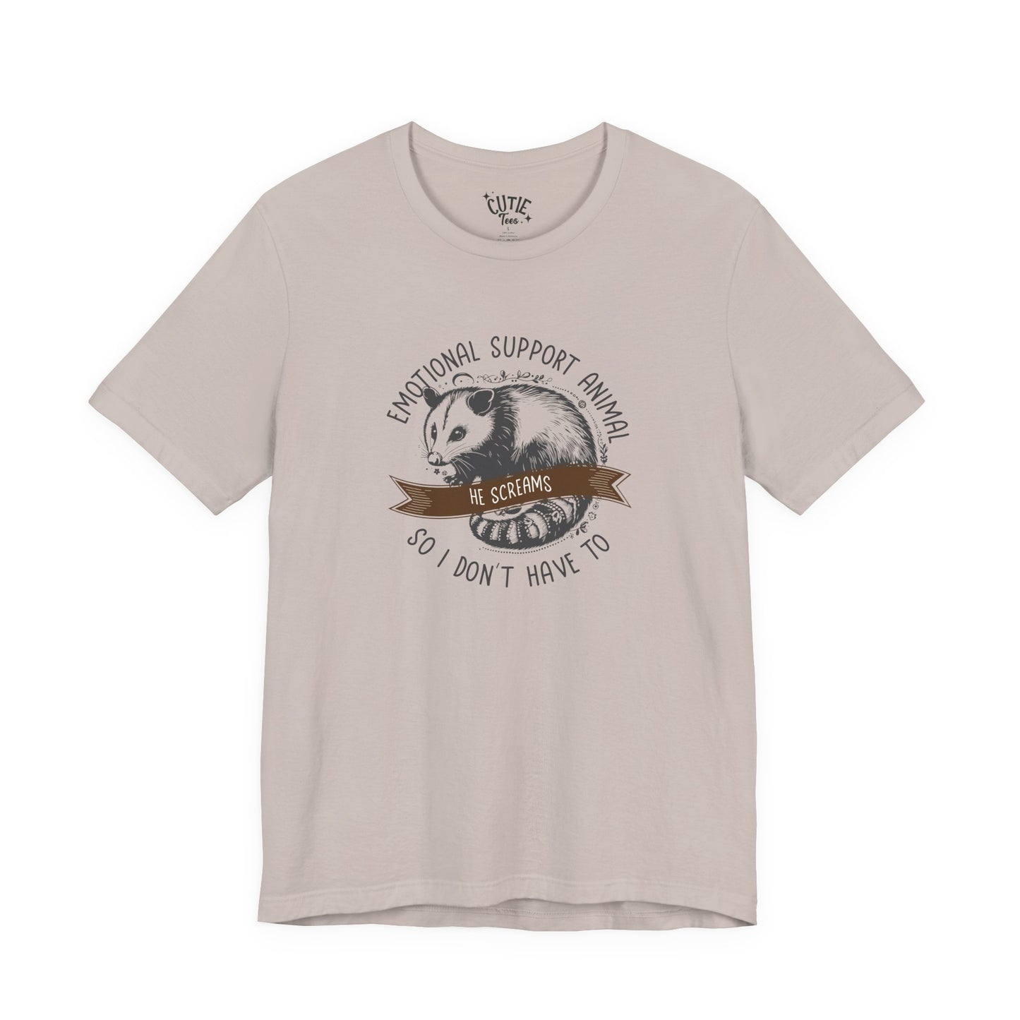 Emotional Support Opossum Animal Tee, Funny Animal Lover Shirt, Gift for Pet Owners, Casual Wear, Birthday Gift, Quirky Humor