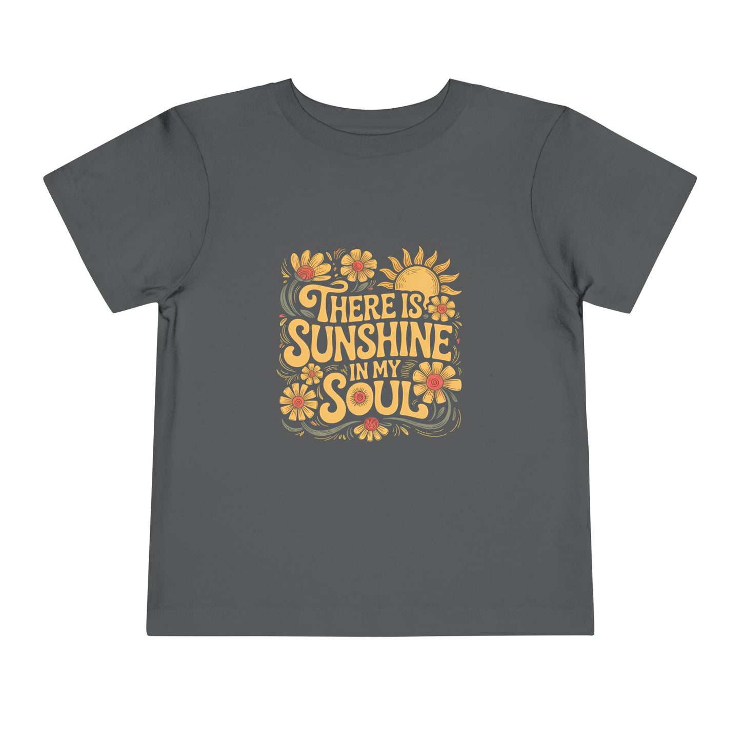 Sunshine in my Soul Retro Toddler Tee, Cute Toddler Shirt, Summer Outfit, Gift for Kids, Flower Graphic Tee, Birthday Gift for Toddlers