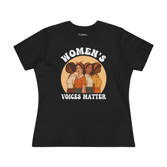 Women's Voices Matter Cotton Tee - Empowering Women, Feminist Shirt, Gift for Her, Casual Wear, Conscious Clothing, Social Justice Tee