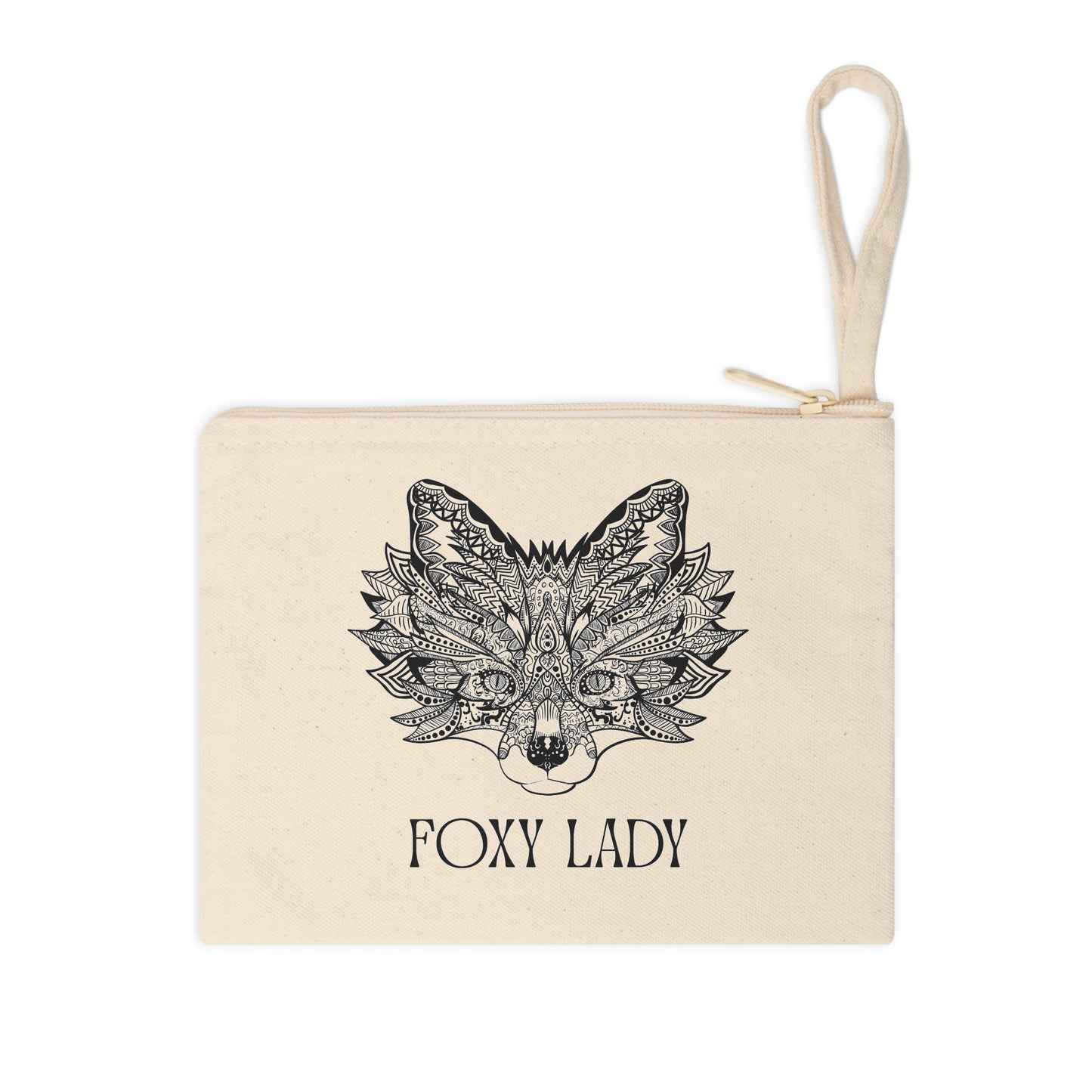 Foxy Lady Zipper Pouch - Stylish Storage for Makeup, Accessories, Gifts, Travel, Fox Lover, Animal Lover Gift, Wedding Favor