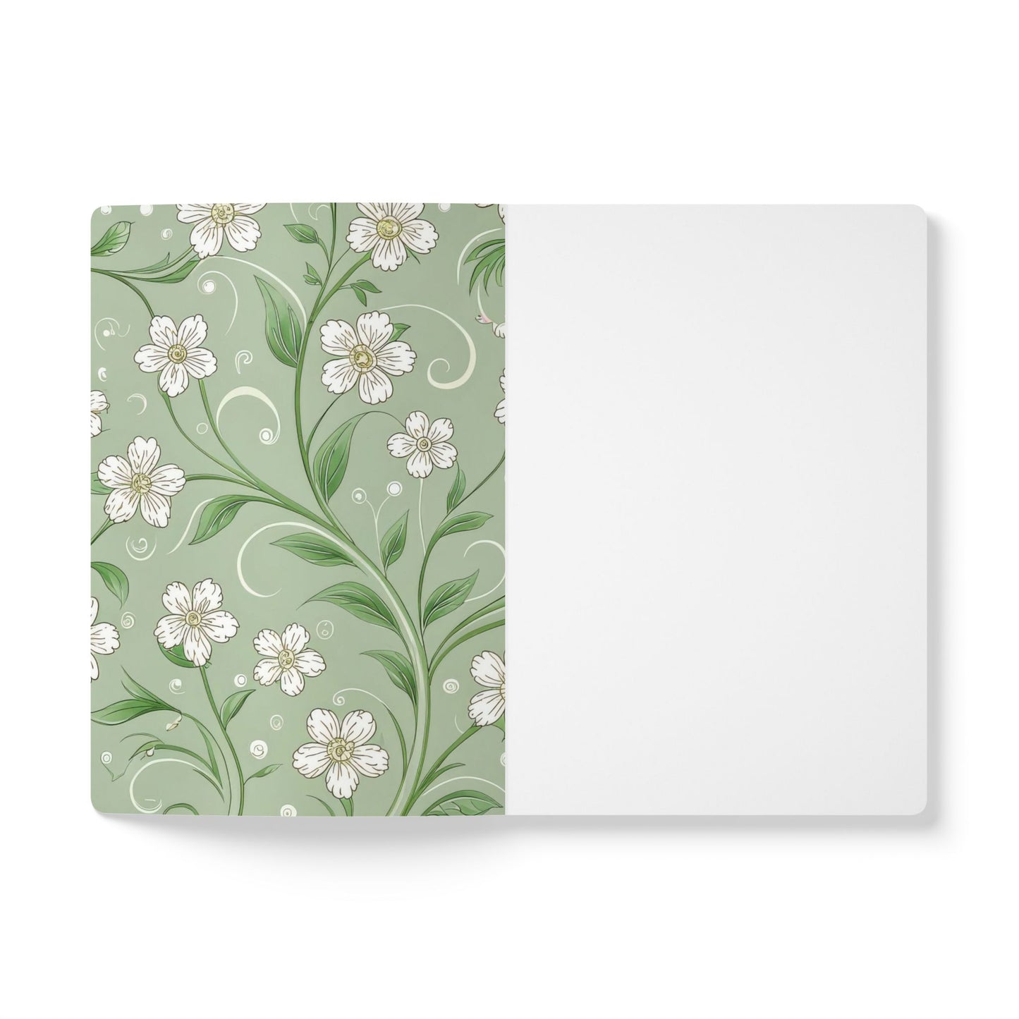 Grow Through What You Go Through: Minimalist Floral Softcover Journal, Perfect for Daily Reflection, Gift, Writing, and Self-Care