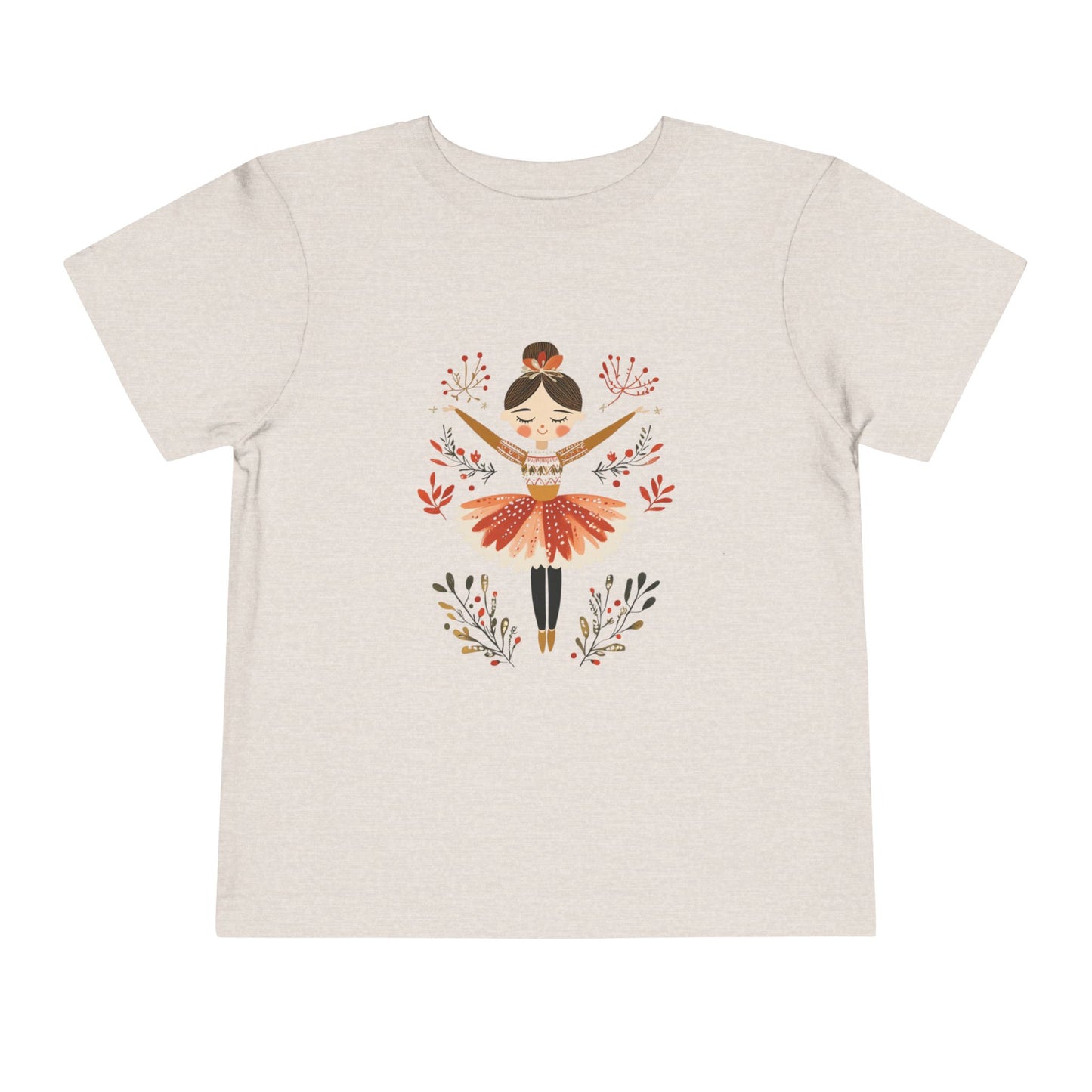 Nutcracker Ballet Cute Ballerina Toddler Tee, Scandanvian-Style Christmas, Toddler Ballet Shirt, Dance Gift for Girls, Birthday Outfit, Playtime Fashion, Summer Essentials