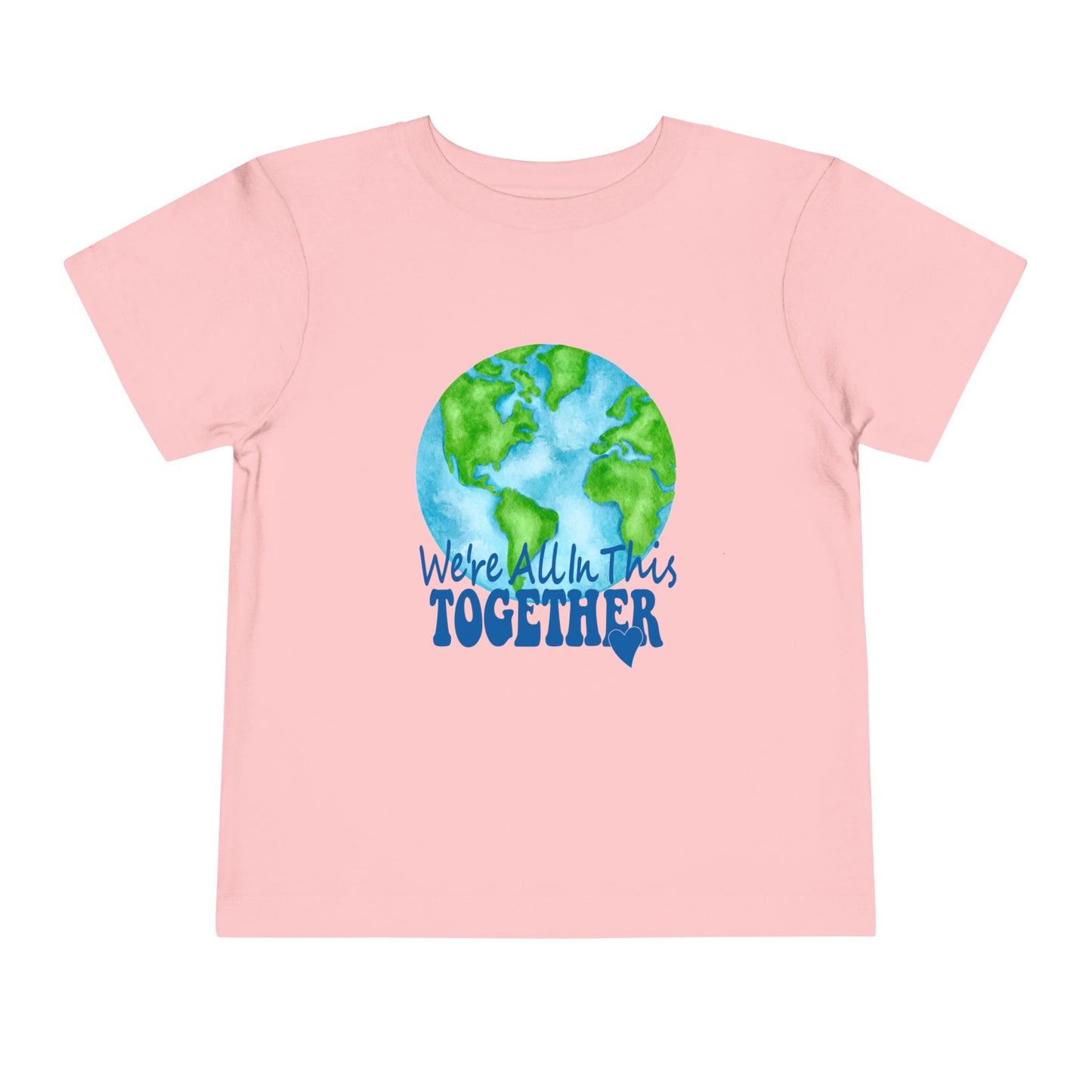 Earth-Themed Toddler Tee - "We're All in This Together" Short Sleeve Shirt, Kids' Eco-Friendly Apparel, Gifts, Earth Day, Playtime Wear