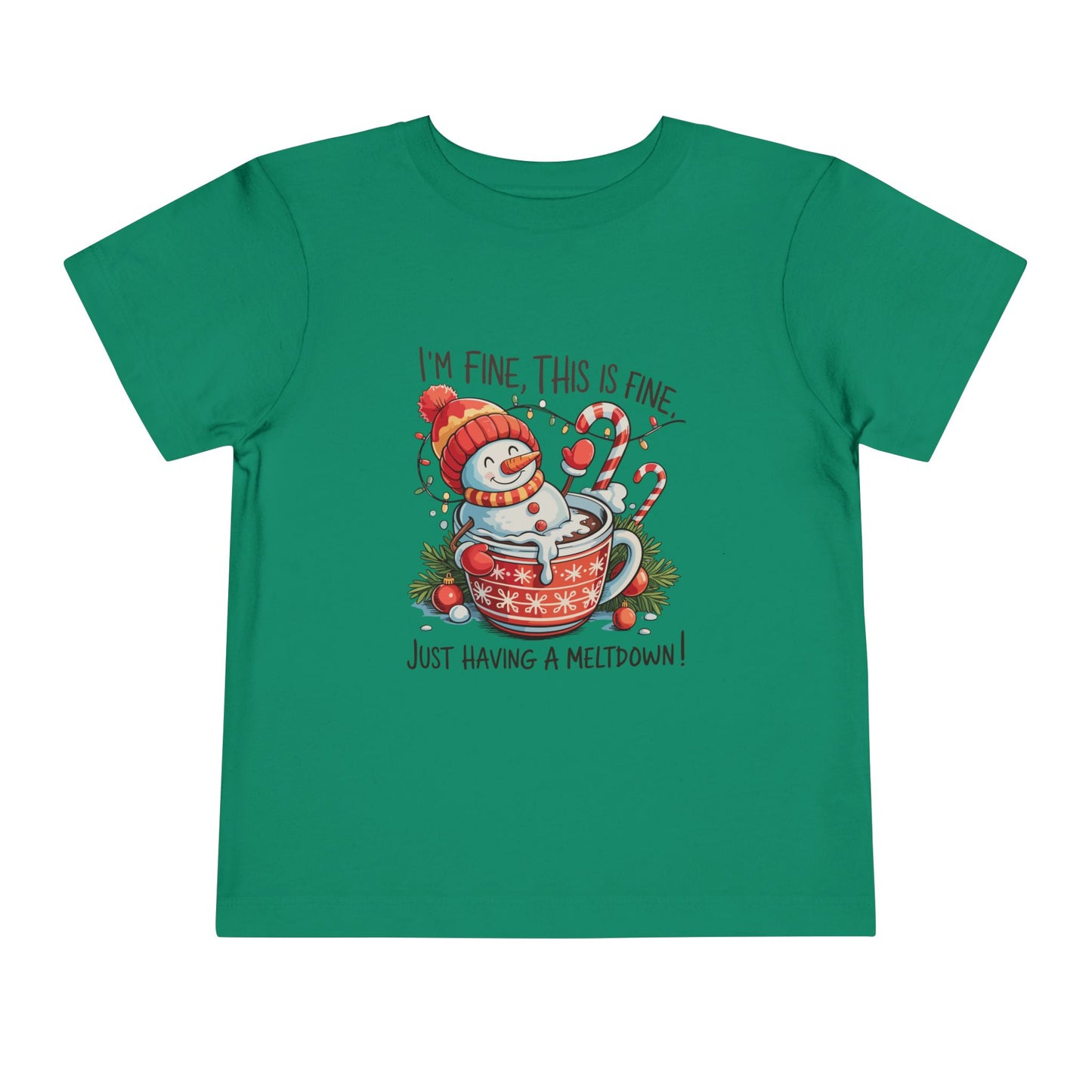 Holiday Meltdown Snowman Toddler Tee - Funny Christmas Stress Gift