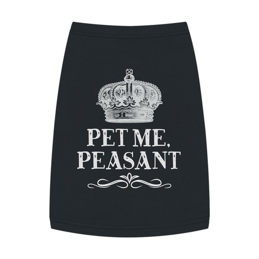 Crown Dog Shirt — "Pet Me, Peasant" in Black