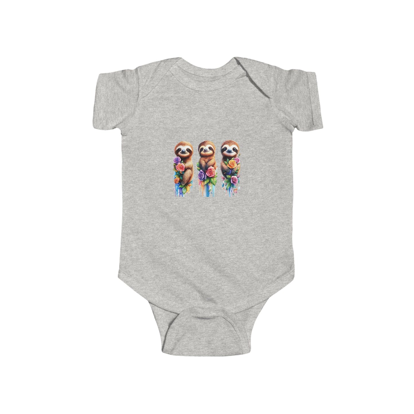 Baby Sloth Watercolor Infant Bodysuit