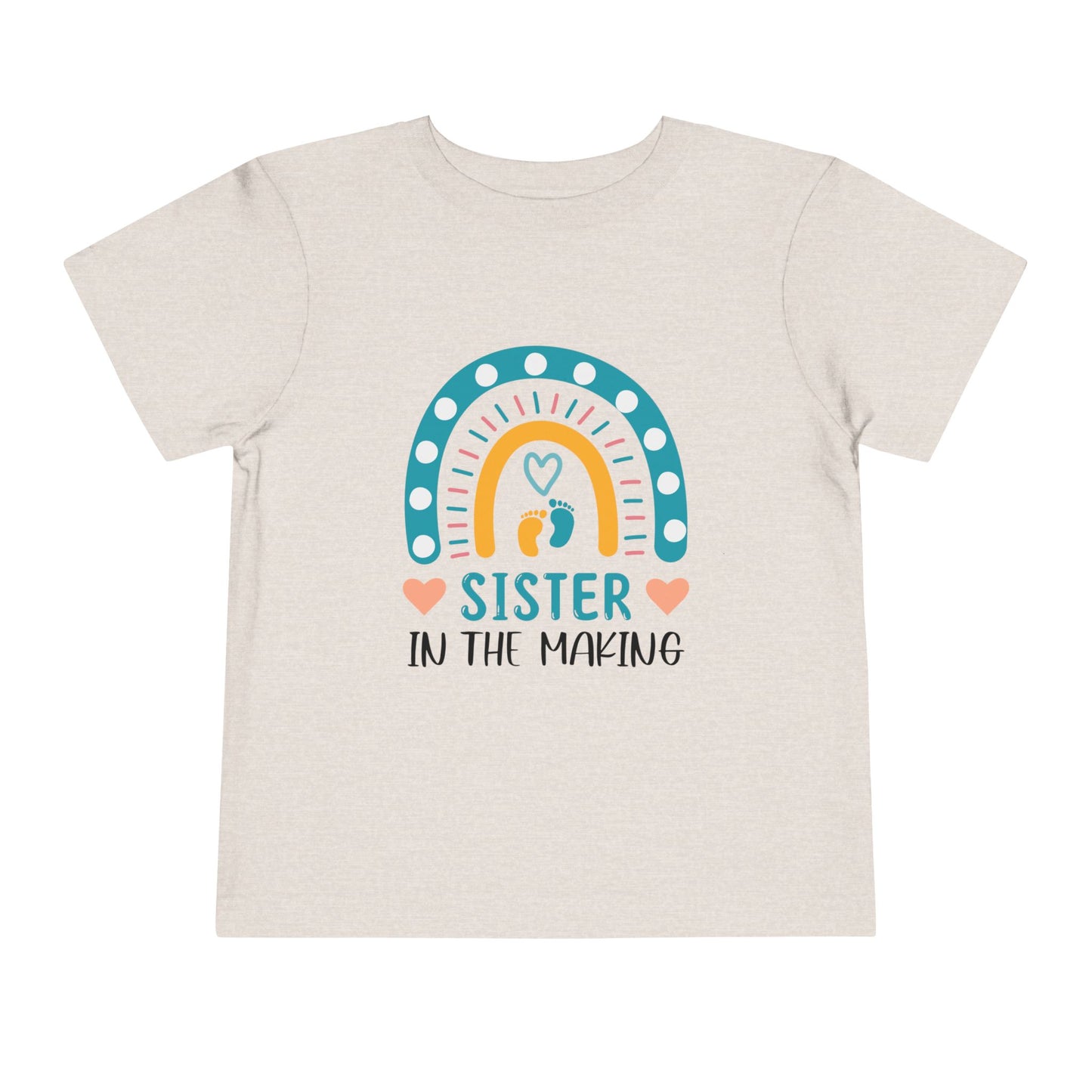 Sister in the Making Toddler Tee, Cute Boho Kids T-Shirt, Baby Shower Gift, Family Announcement Shirt, Playdate Outfit, Sibling Reveal Tee