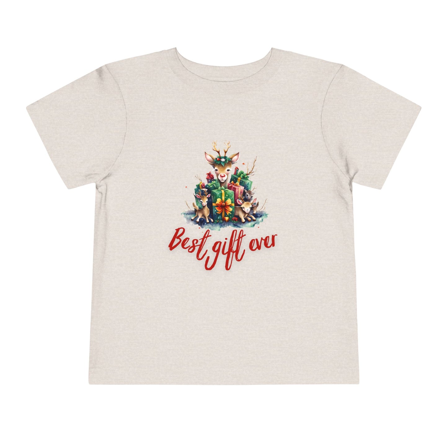 Best Gift Ever Toddler Tee Christmas Reindeer Gift Shirt, Holiday Toddler T-Shirt, Christmas Gift