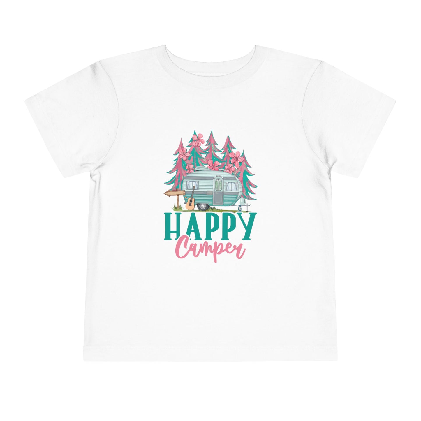 Happy Camper Toddler T-Shirt | Cute Camping Tee, Kids Outdoor Clothing, Summer Adventure Outfit, Gift for Little Explorers, Family