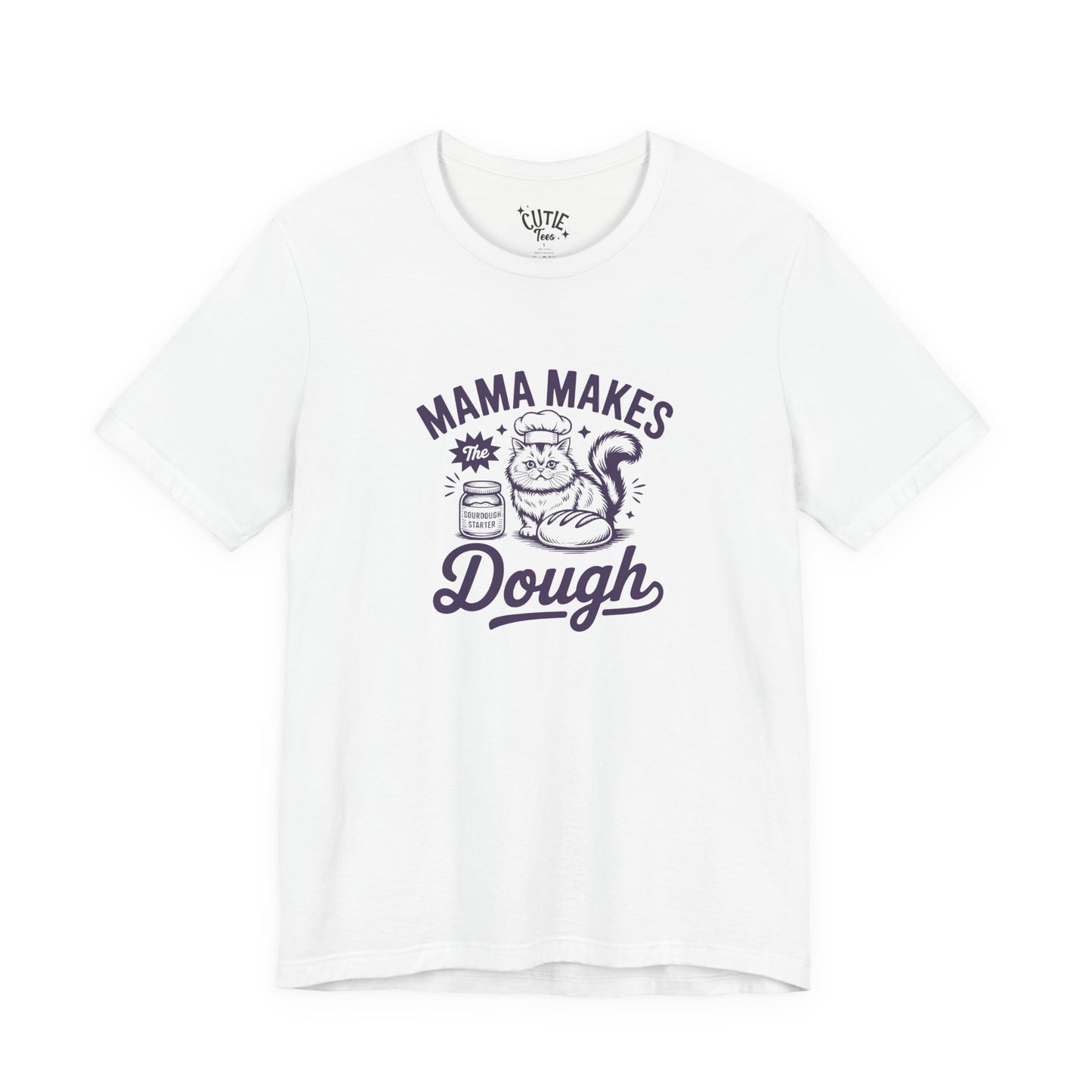 Mama Makes the Dough Cat T-Shirt | Fun Cooking Tee | Gift for Moms | Baking Shirt | Cute Foodie Apparel | Kitchen Lover's Gift