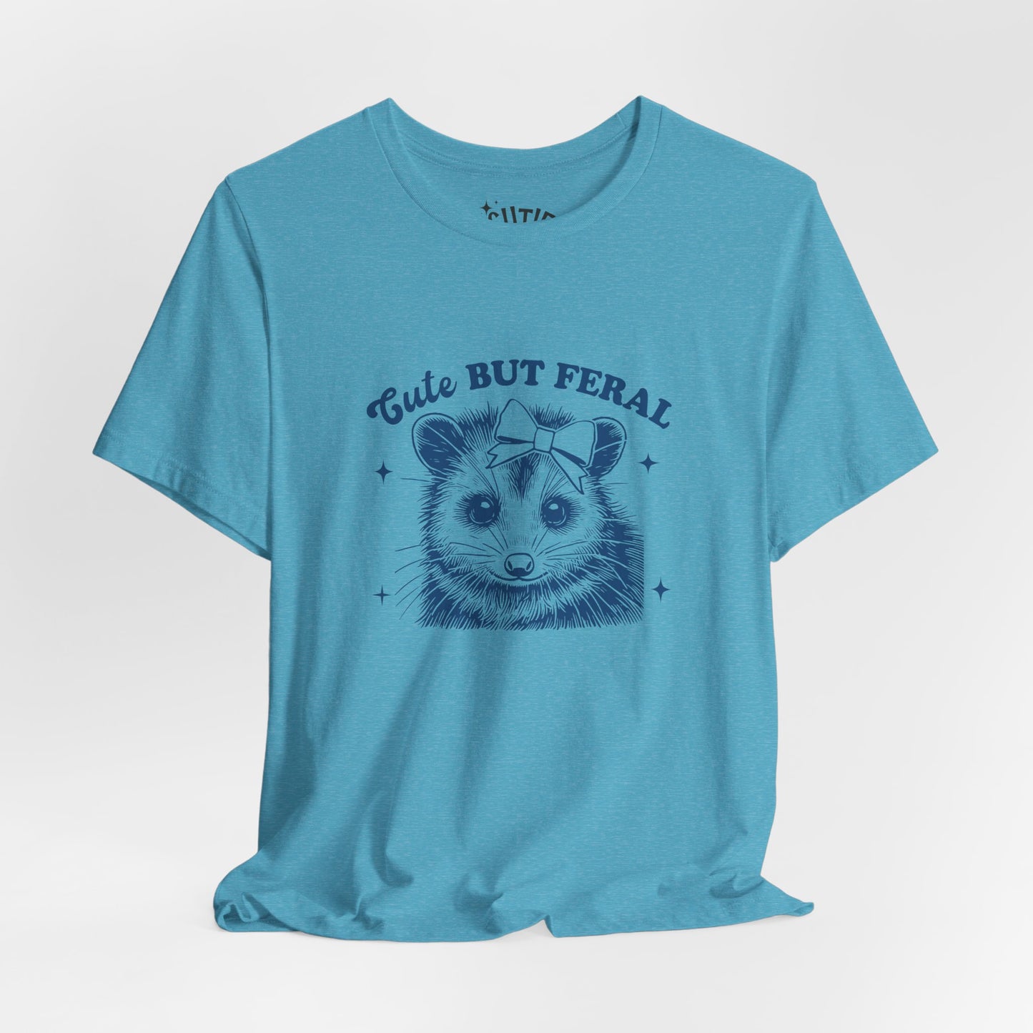 Cute But Feral Tee - Retro Possum