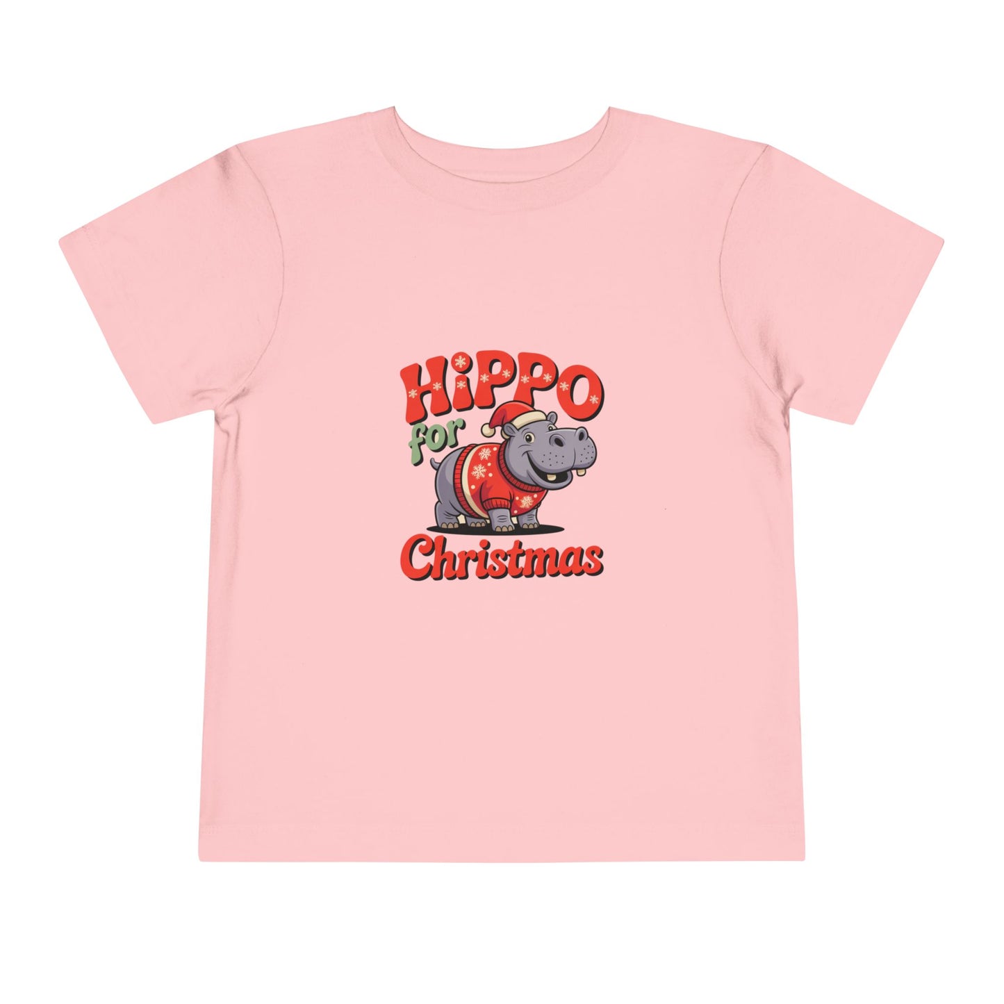 Hippo for Christmas Toddler Tee, Fun Festive Shirt, Kid’s Holiday Apparel, Christmas Gift for Toddlers, Cute Baby Tee
