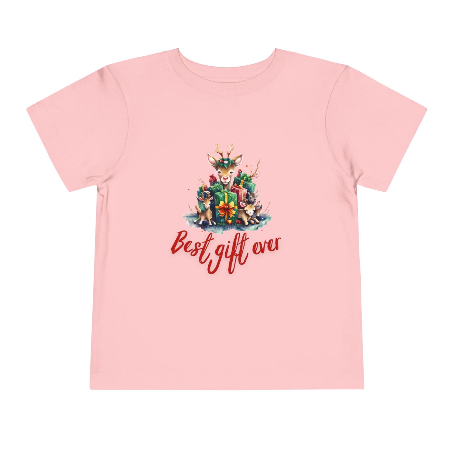 Best Gift Ever Toddler Tee Christmas Reindeer Gift Shirt, Holiday Toddler T-Shirt, Christmas Gift