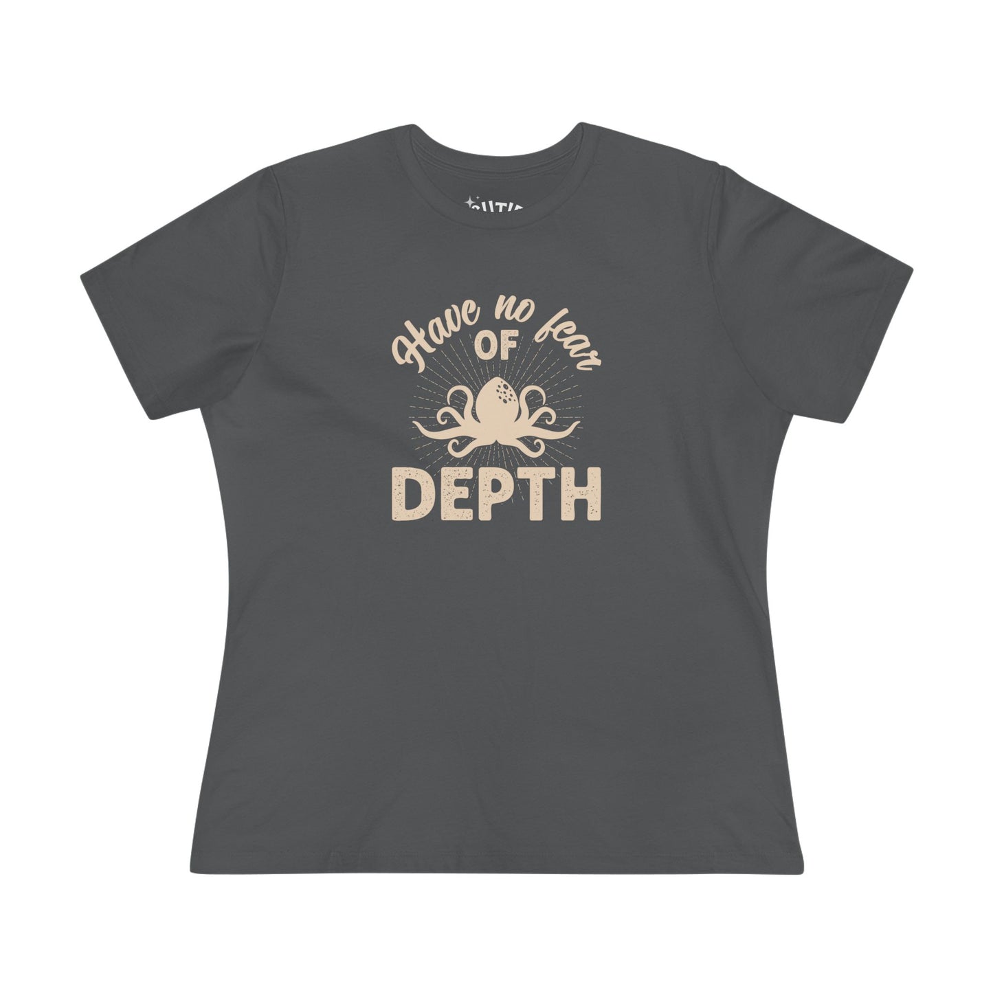 Octopus Women's Cotton Tee, Motivational Graphic T-Shirt for Brave, Strong Women