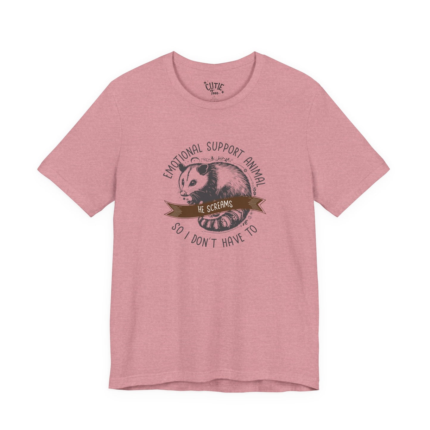 Emotional Support Opossum Animal Tee, Funny Animal Lover Shirt, Gift for Pet Owners, Casual Wear, Birthday Gift, Quirky Humor
