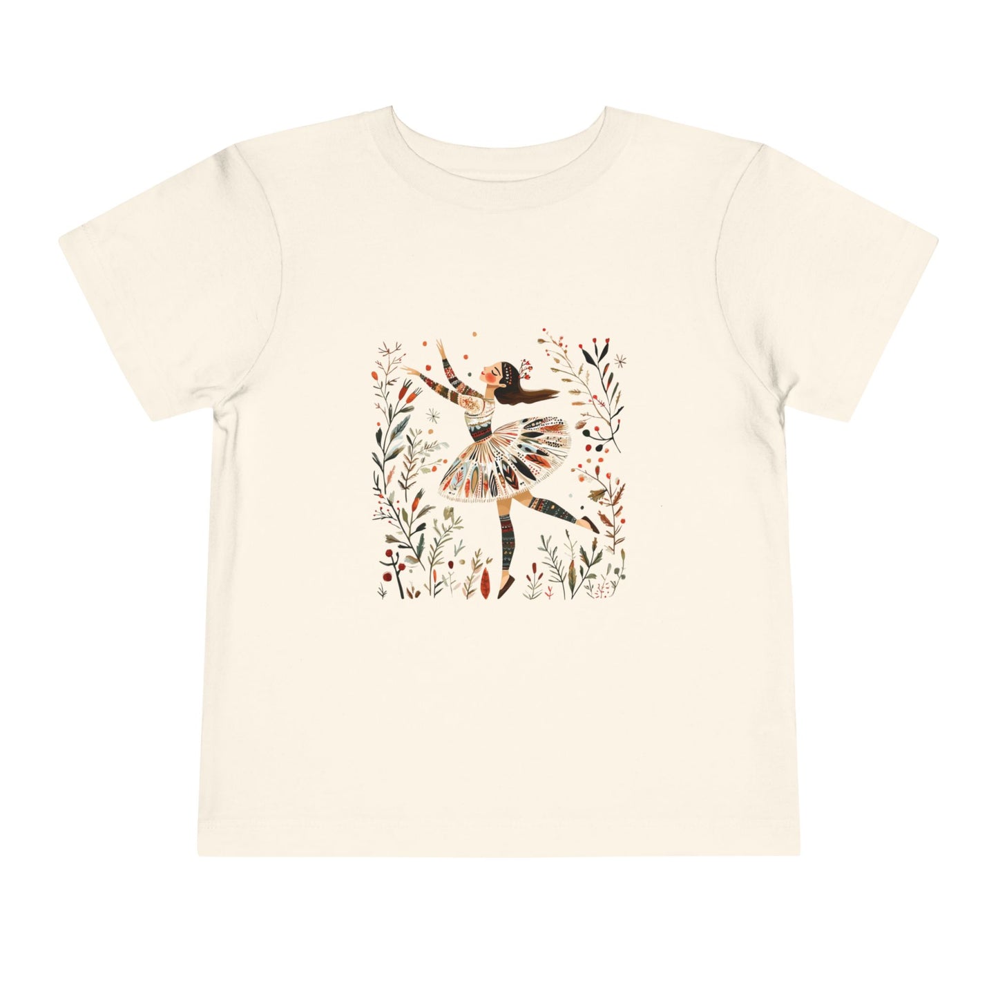 Nutcracker Ballet Scandanavian-Style Dance Toddler Tee, Cute Kids Dance Shirt, Short Sleeve Toddler Top, Gift for Little Dancers, Birthday Party Outfit