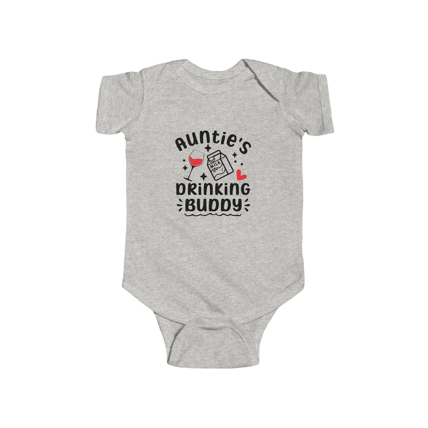 Auntie's Drinking Buddy Infant Bodysuit, Cute Baby Gift, Newborn Outfit, Baby Shower Gift, Funny Baby Clothing, Infant Apparel