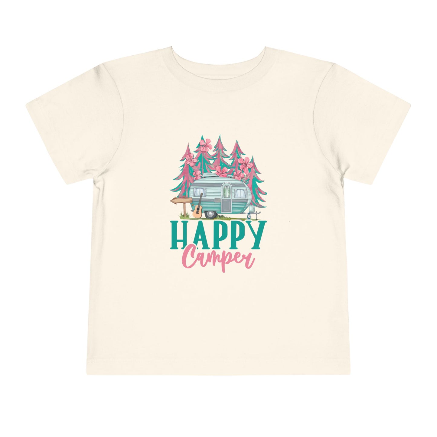 Happy Camper Toddler T-Shirt | Cute Camping Tee, Kids Outdoor Clothing, Summer Adventure Outfit, Gift for Little Explorers, Family