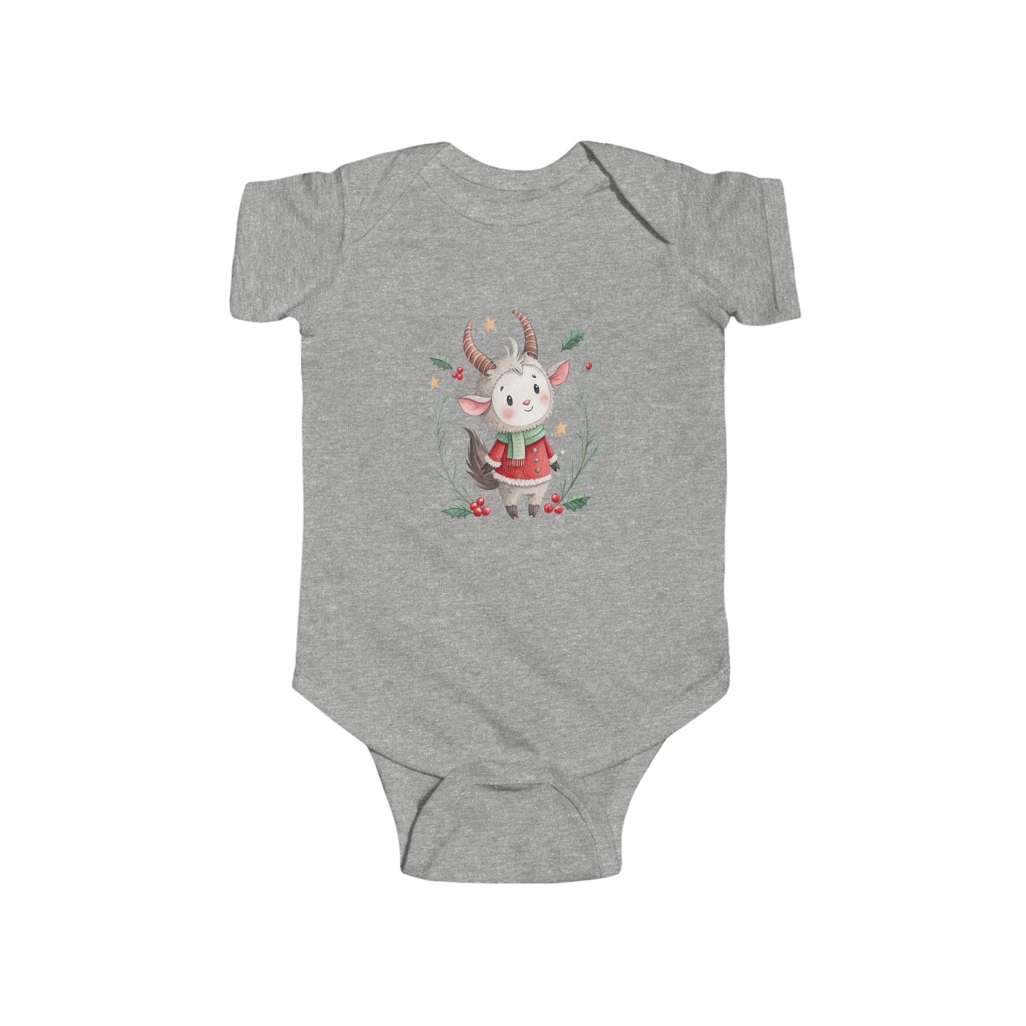 Krampus Infant Bodysuit, Cute Christmas Outfit, Baby Holiday Apparel, Newborn Gift, Winter Onesie