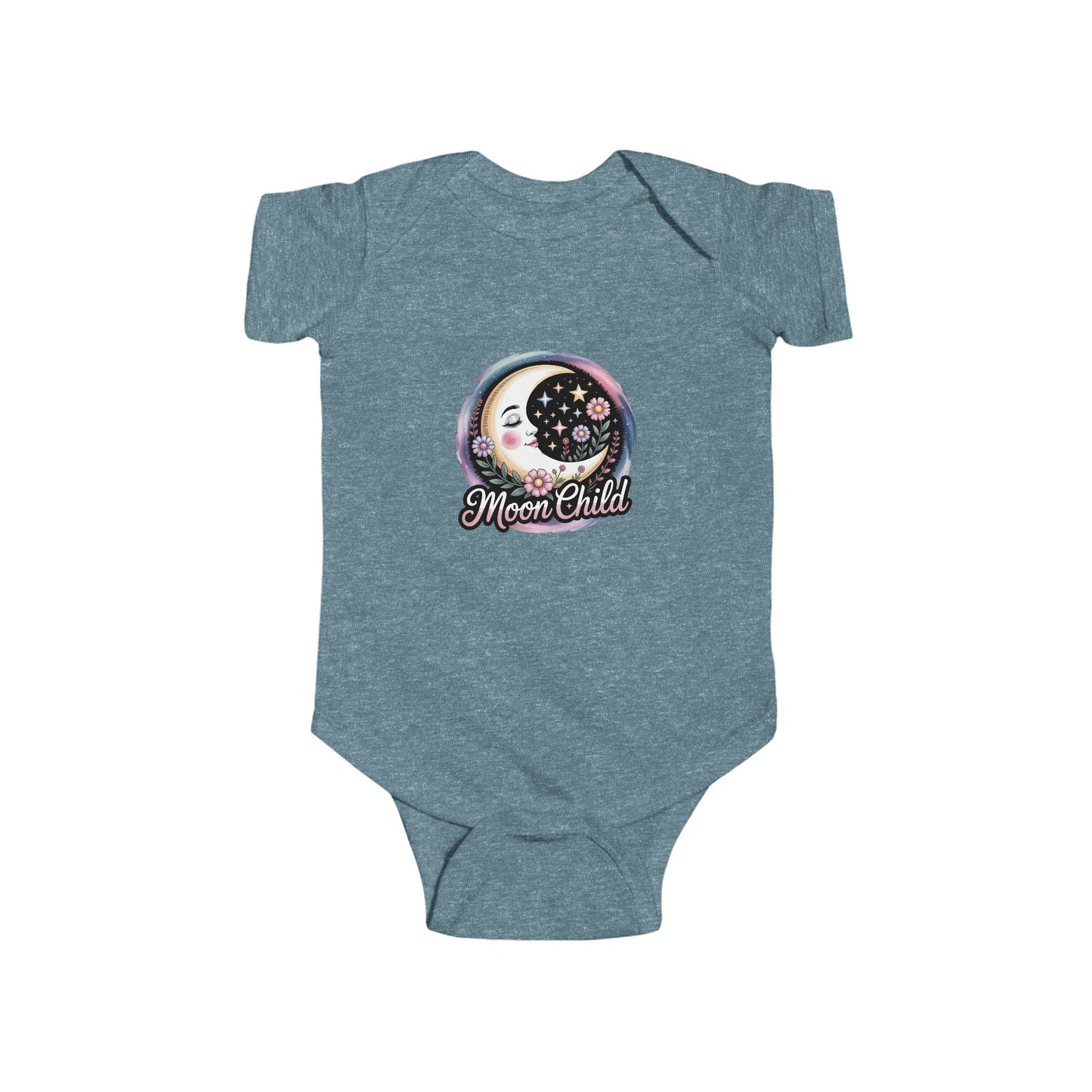 Moon Child  Boho Infant Bodysuit, Cute Baby Outfit, Baby Shower Gift, Newborn Clothes, Celestial Baby Wear, Astrology Baby Gift