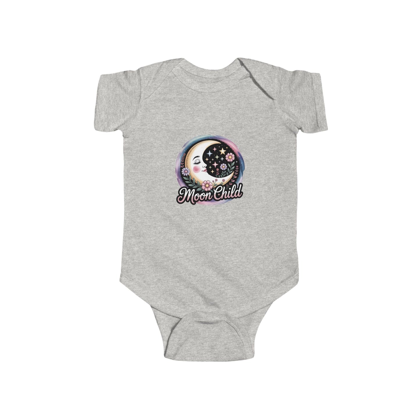 Moon Child  Boho Infant Bodysuit, Cute Baby Outfit, Baby Shower Gift, Newborn Clothes, Celestial Baby Wear, Astrology Baby Gift