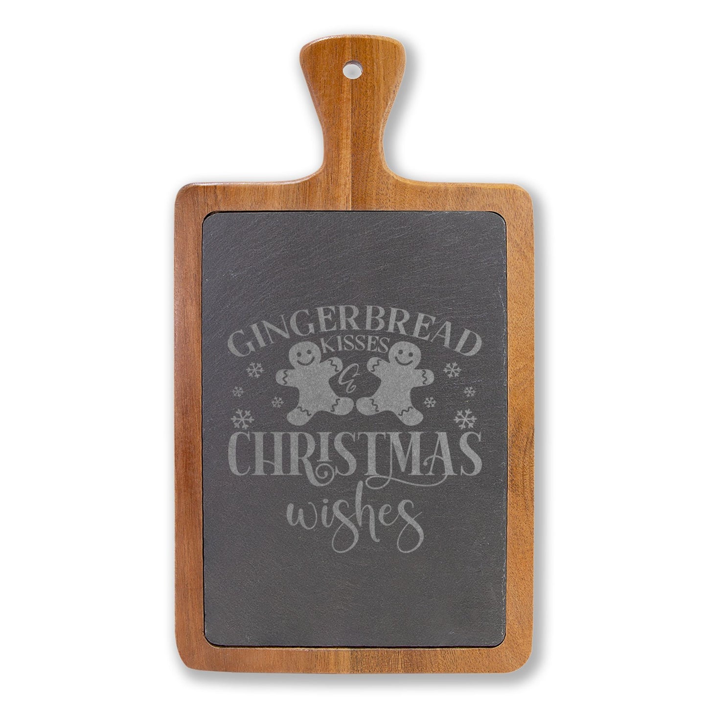 Holiday Serving paddle - "Gingerbread Kisses & Christmas Wishes"