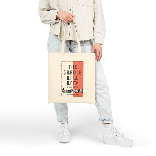 The Cradle Will Rock, Vintage Theater Canvas Tote Bag, Federal Theater Project, Eco-Friendly Shopping Bag, Gift for Theatre Lovers, Artistic Gift, Reusable Grocery Tote