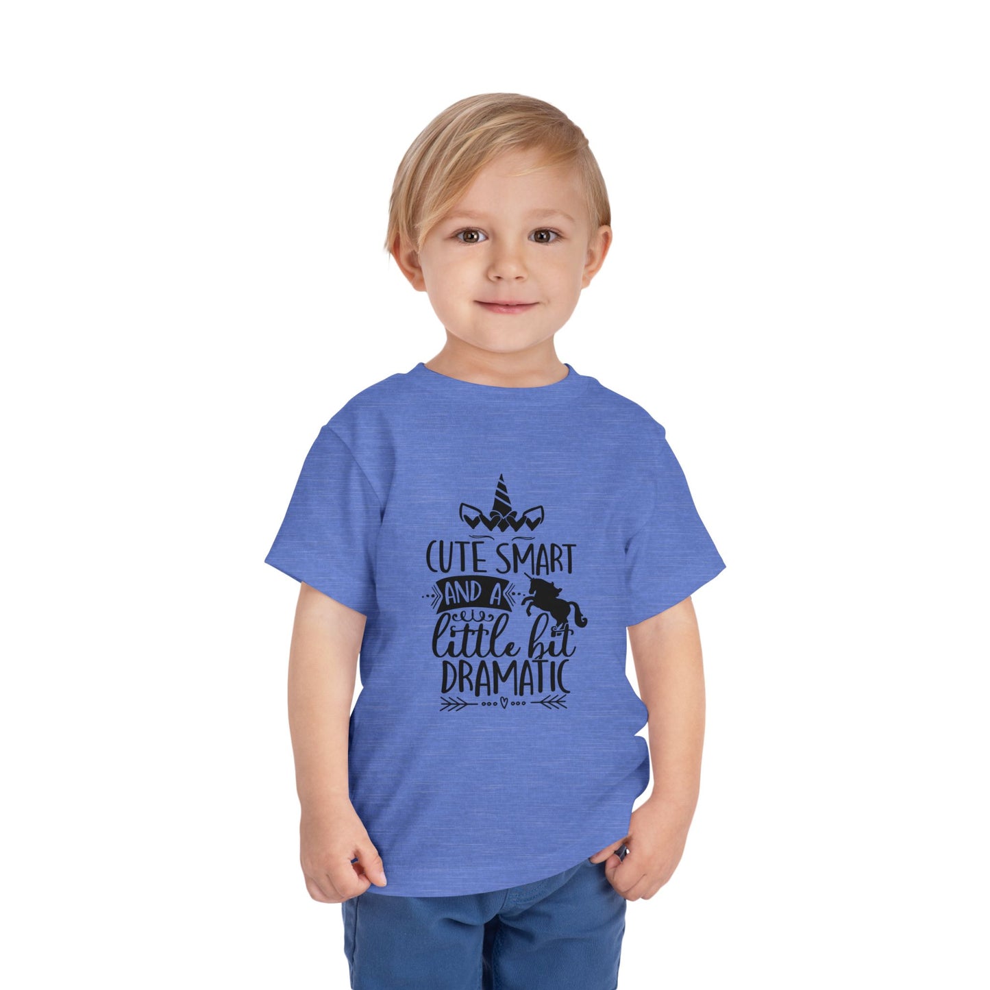 Cute, Smart, and a Little Bit Dramatic Toddler Tee - Funny Kids Tee
