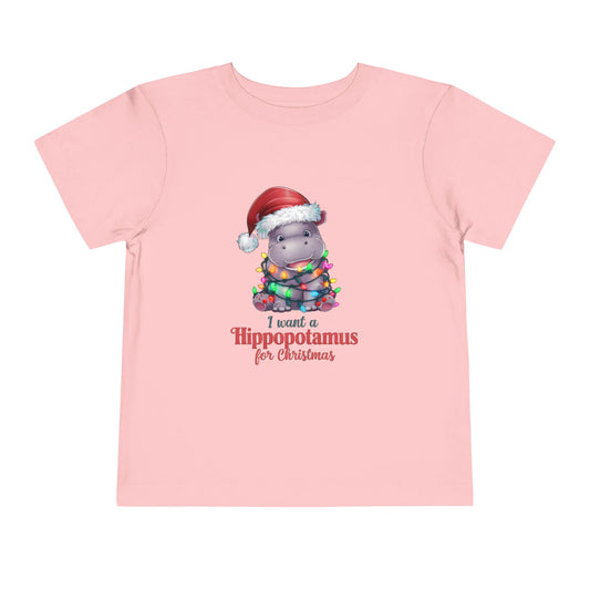 Hippo Christmas Toddler T-Shirt