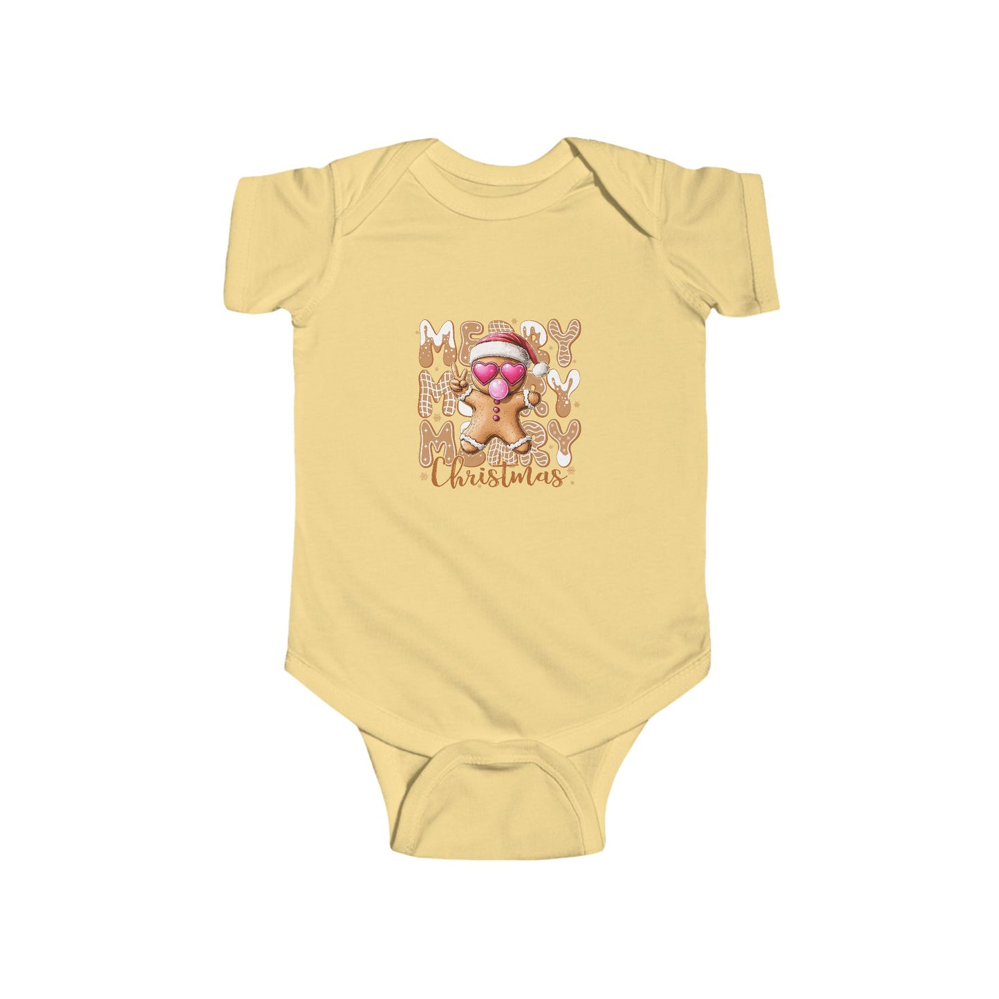 Gingerbread Merry Christmas Baby Onesie