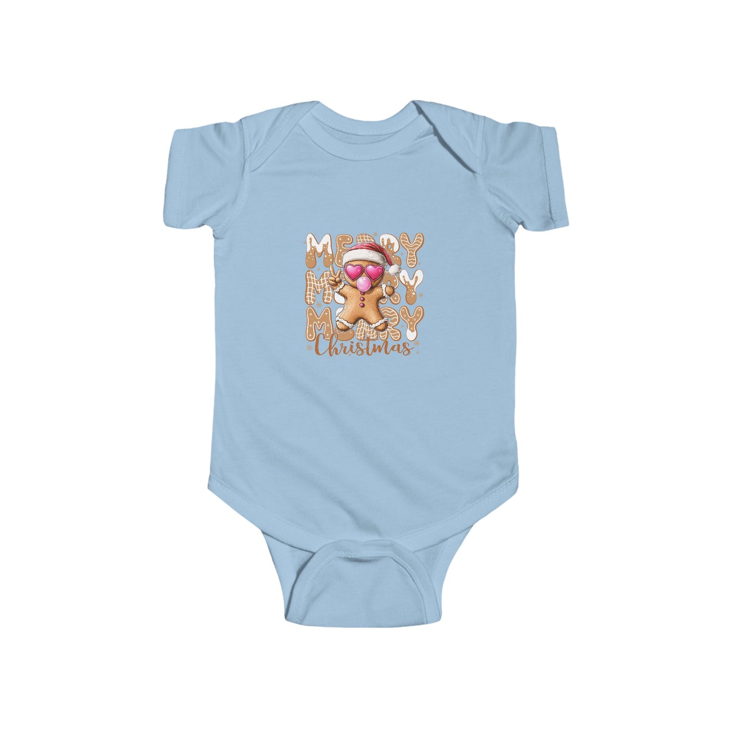 Gingerbread Merry Christmas Baby Onesie