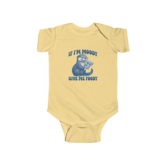 Otter Hungry Pizza Funny Baby Onesie - Foodie Gift for Hangry Infants