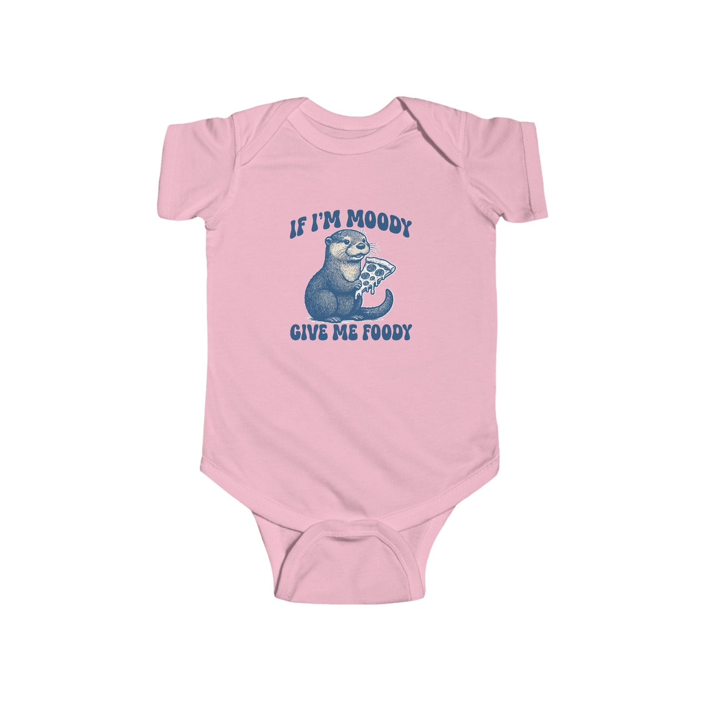 Otter Hungry Pizza Funny Baby Onesie - Foodie Gift for Hangry Infants