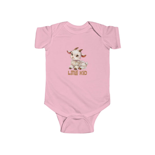 Little Kid Baby Goat Infant Bodysuit - Cute Kid Goat Pun Onesie