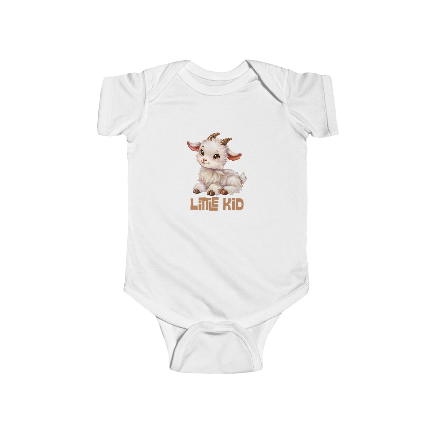 Little Kid Baby Goat Infant Bodysuit - Cute Kid Goat Pun Onesie