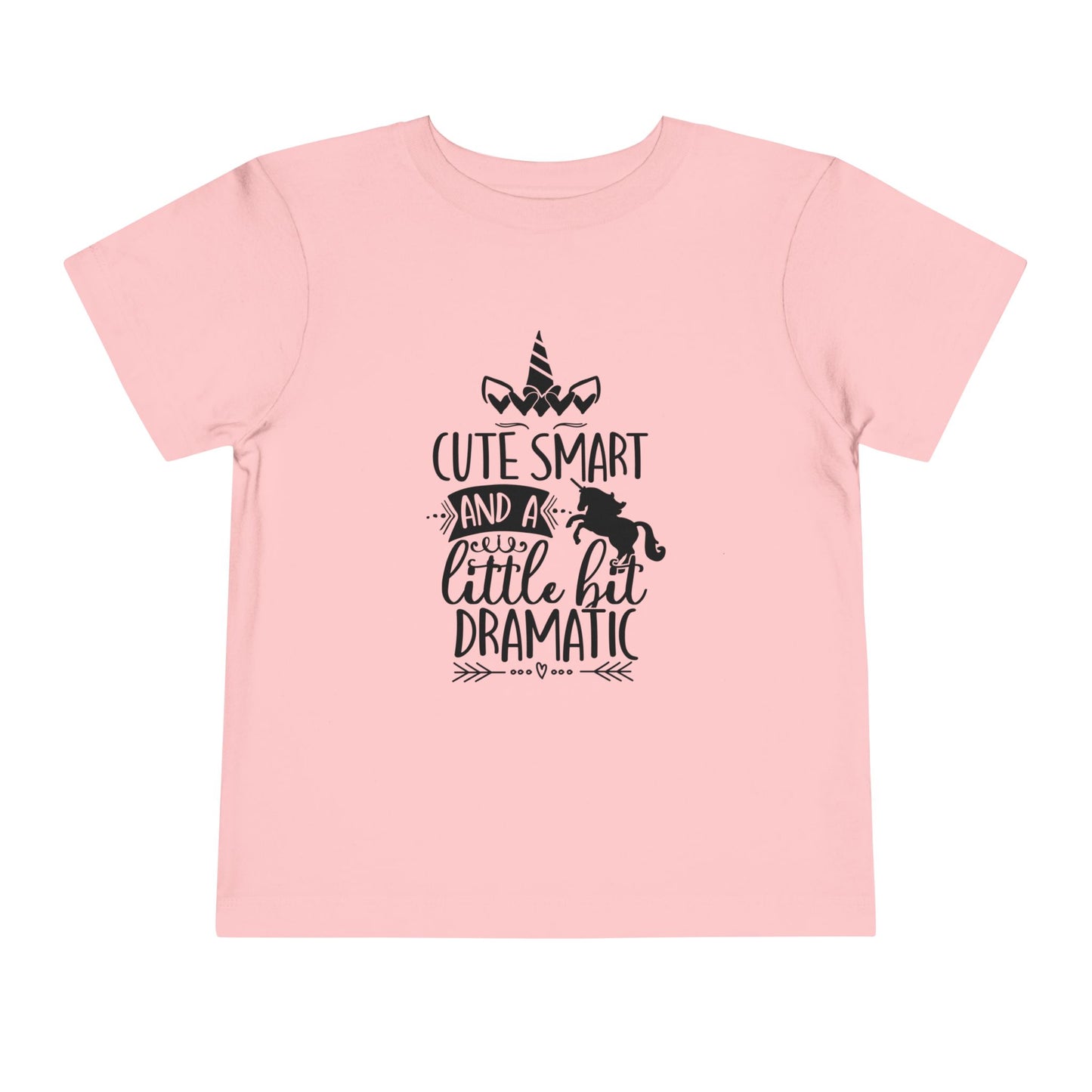 Cute, Smart, and a Little Bit Dramatic Toddler Tee - Funny Kids Tee