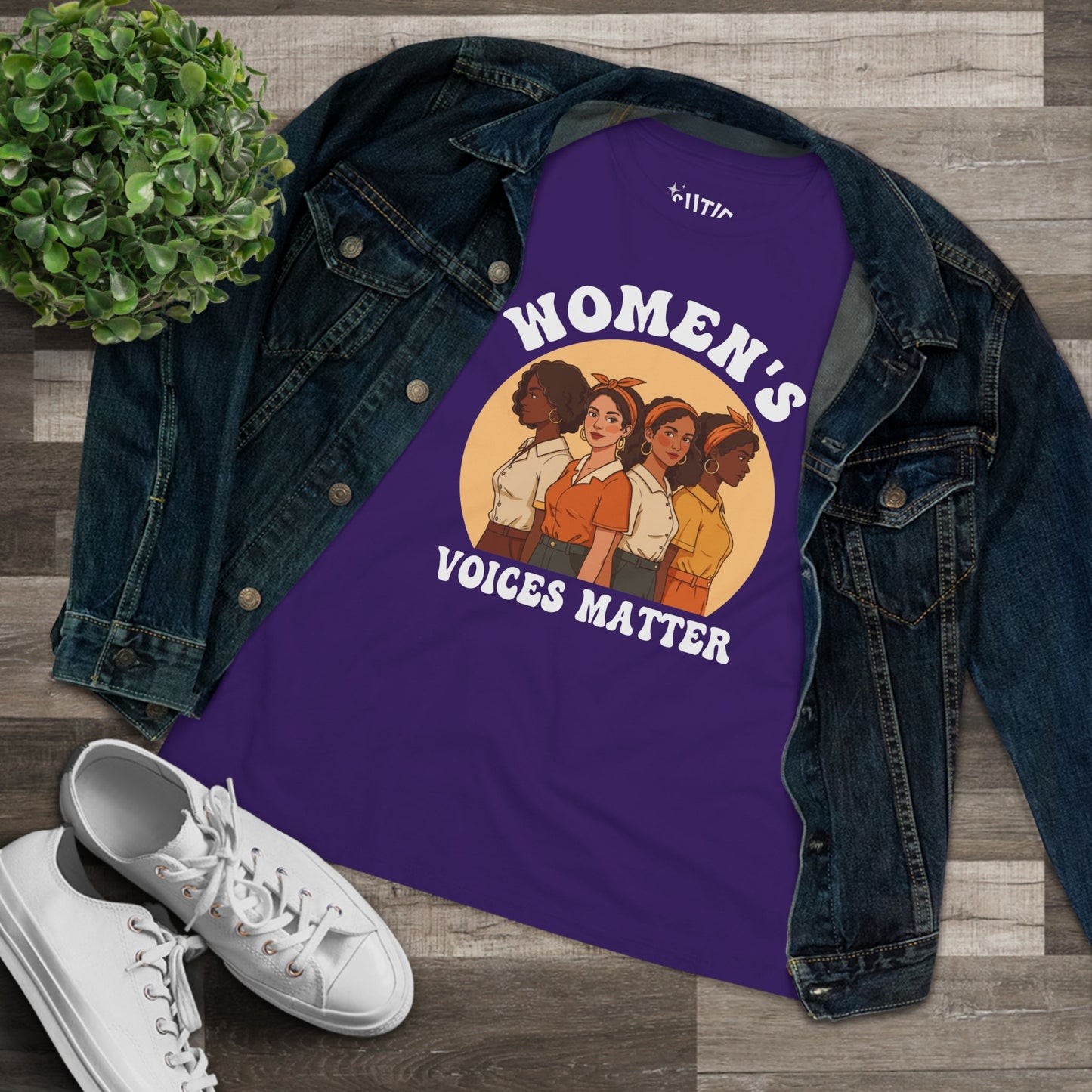 Women's Voices Matter Cotton Tee - Empowering Women, Feminist Shirt, Gift for Her, Casual Wear, Conscious Clothing, Social Justice Tee