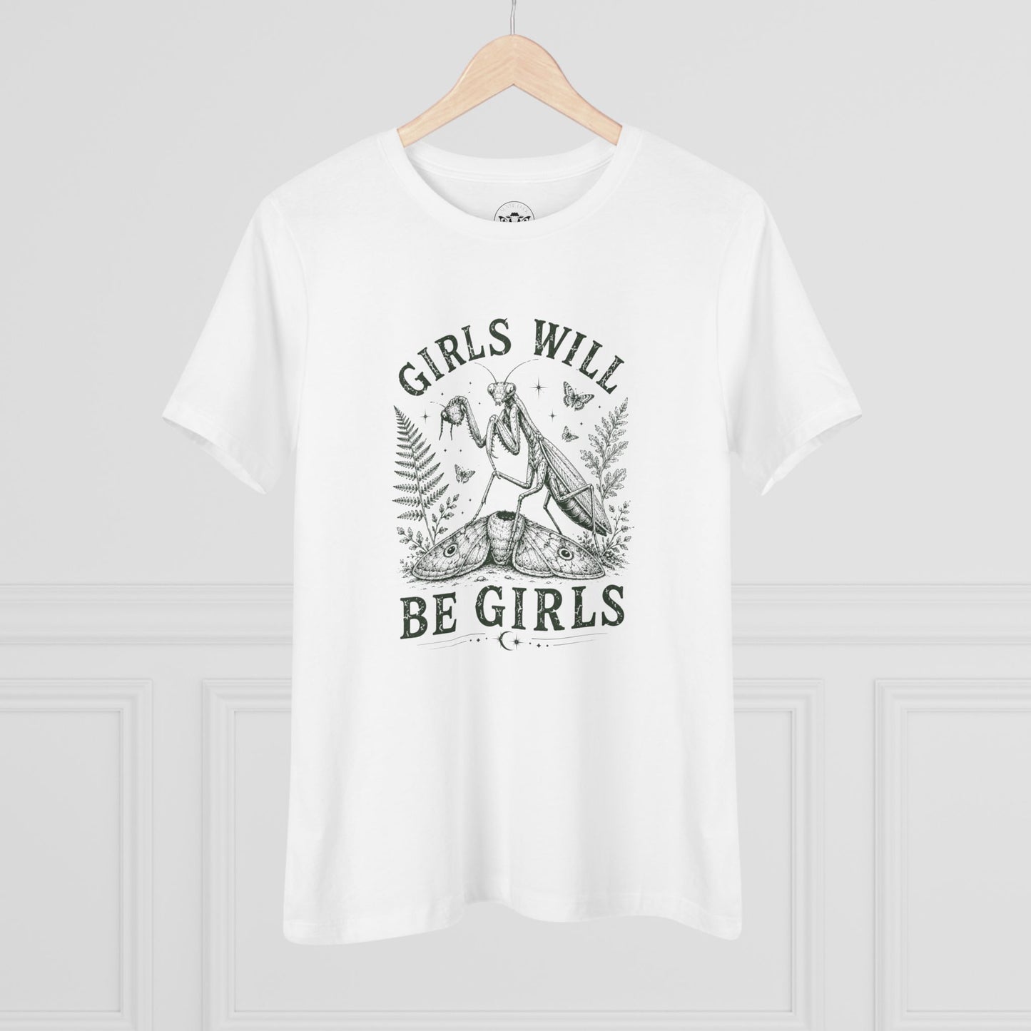 Girls Will Be Girls Praying Mantis Cotton Tee