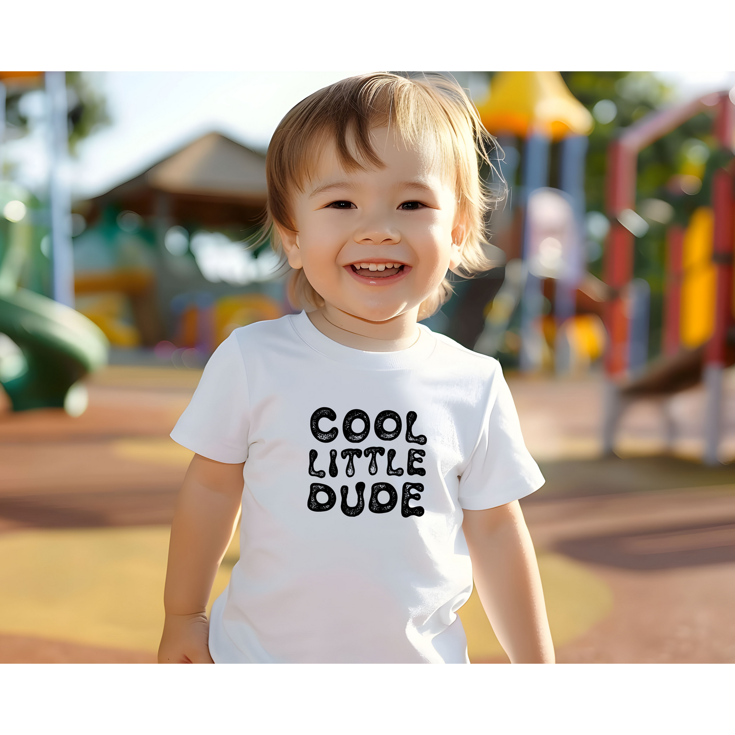 Cool Little Dude Toddler Tee - Retro Design