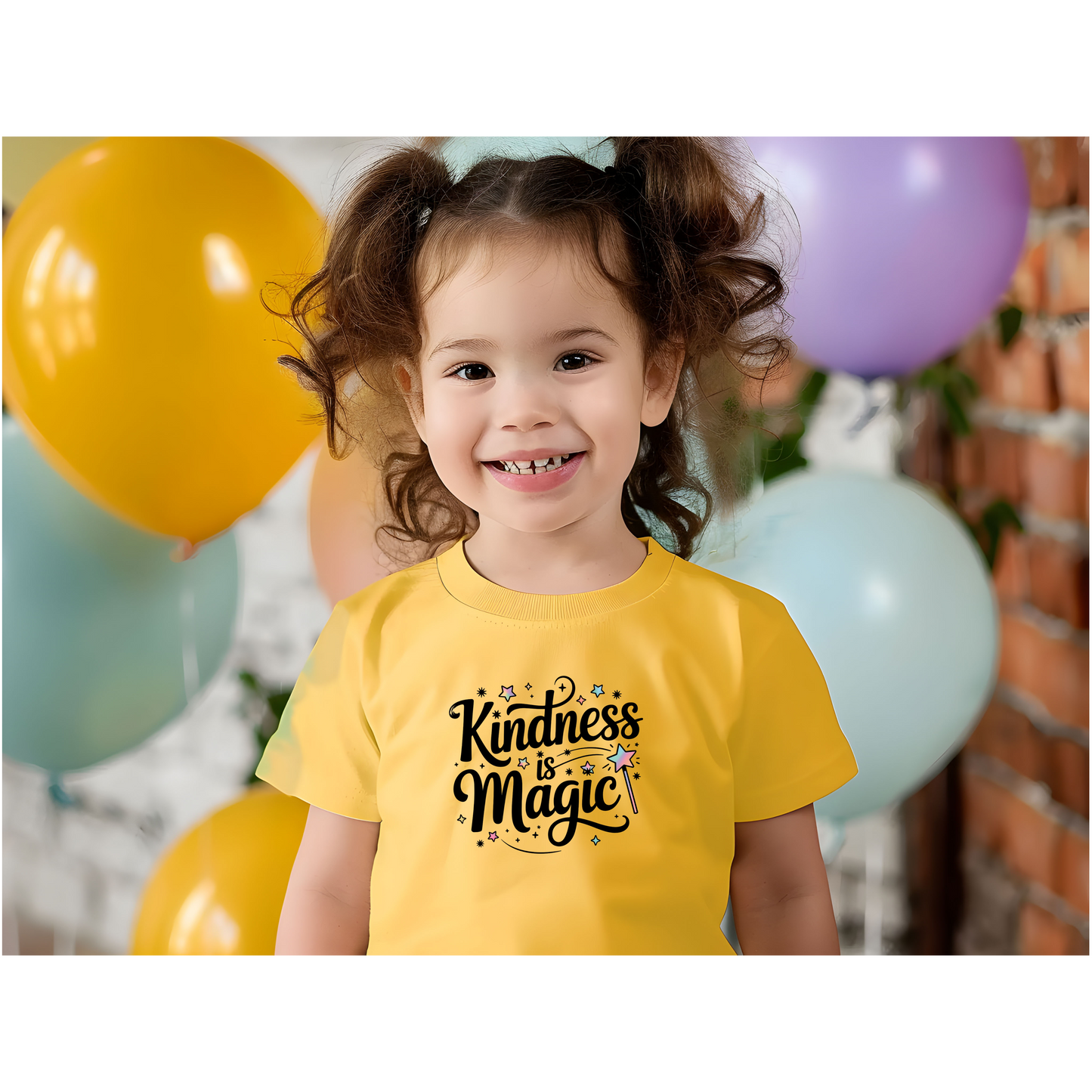 Toddler Tee - Kindness is Magic, Magic Wand & Positive Vibes