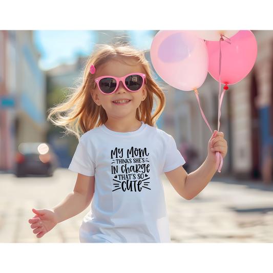 Mom's in Charge Funny Toddler Tee