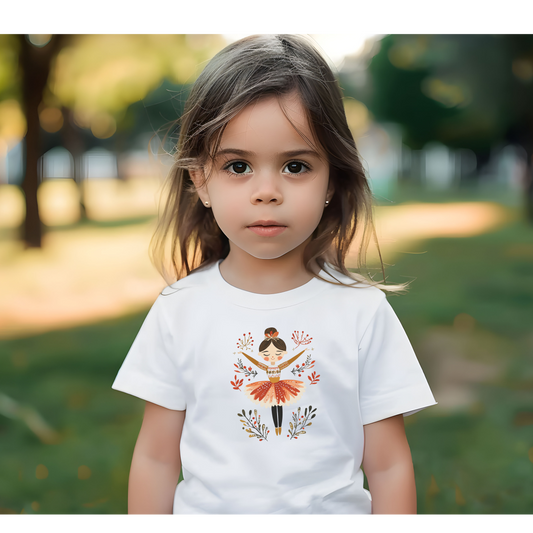 Nutcracker Ballet Cute Ballerina Toddler Tee, Scandanvian-Style Christmas, Toddler Ballet Shirt, Dance Gift for Girls, Birthday Outfit, Playtime Fashion, Summer Essentials