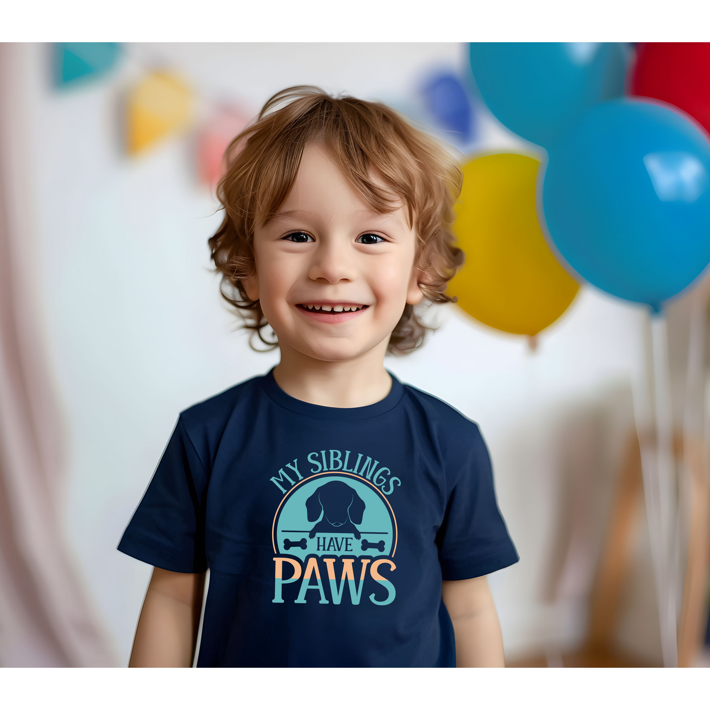 My Siblings Have Paws Toddler Tee - Cute Dog Lover Shirt