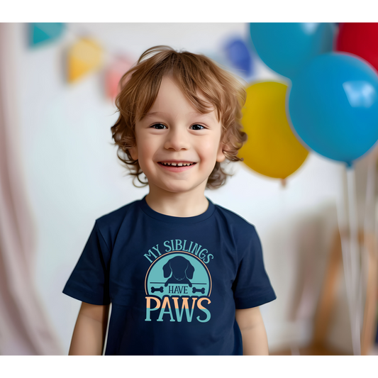 My Siblings Have Paws Toddler Tee - Cute Dog Lover Shirt