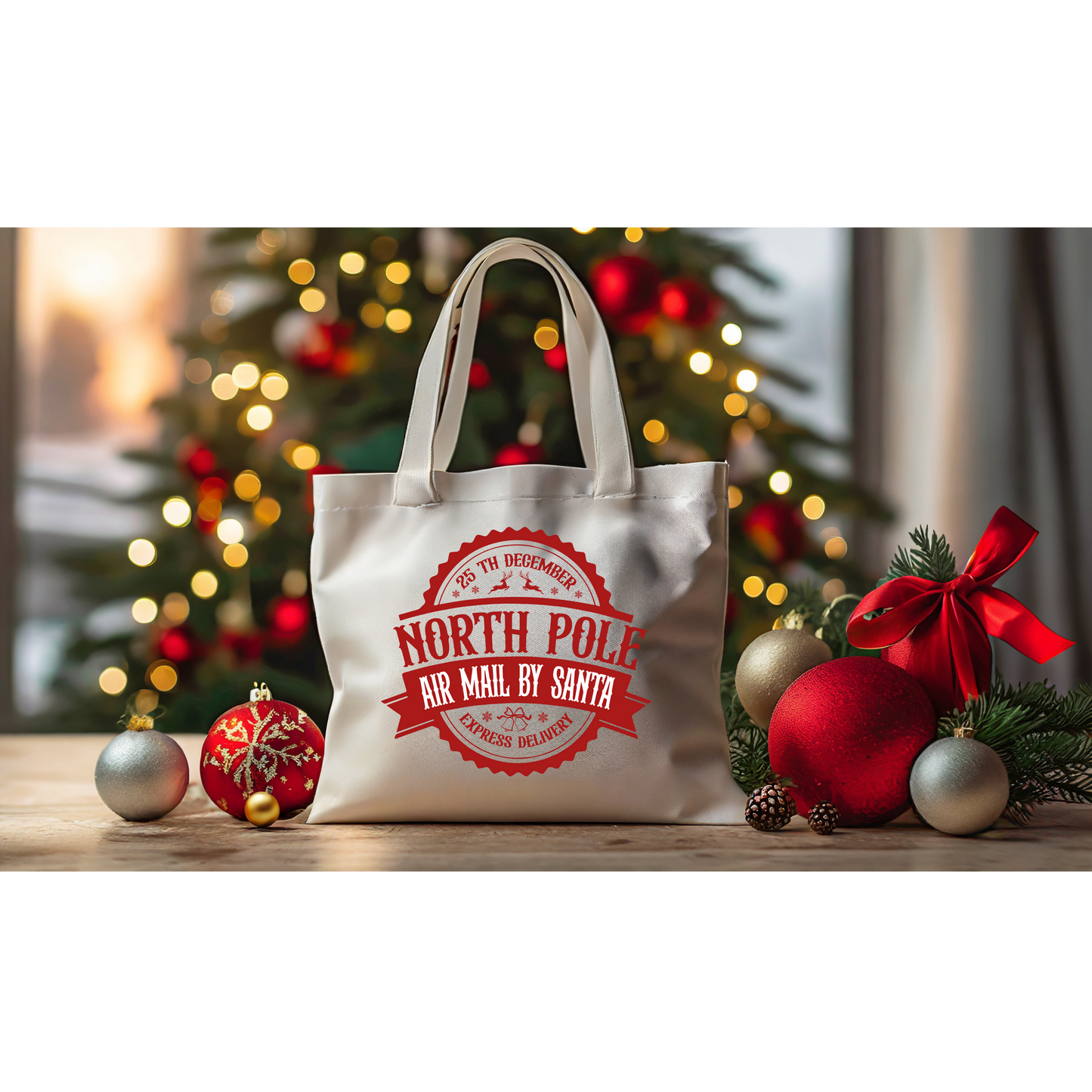 North Pole Holiday Tote Bag