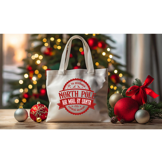 North Pole Holiday Tote Bag