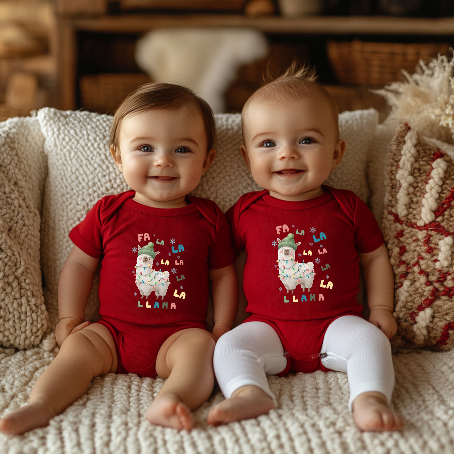 Llama Baby Bodysuit - Christmas Onesie